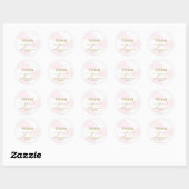 Rosa Cloud Baby Shower Girl Classic Round Sticker (Blatt)