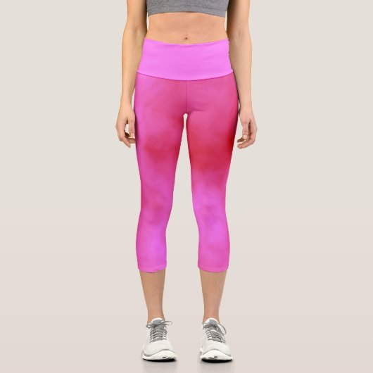 Rosa Cloud Capri Leggings (Vorderseite)