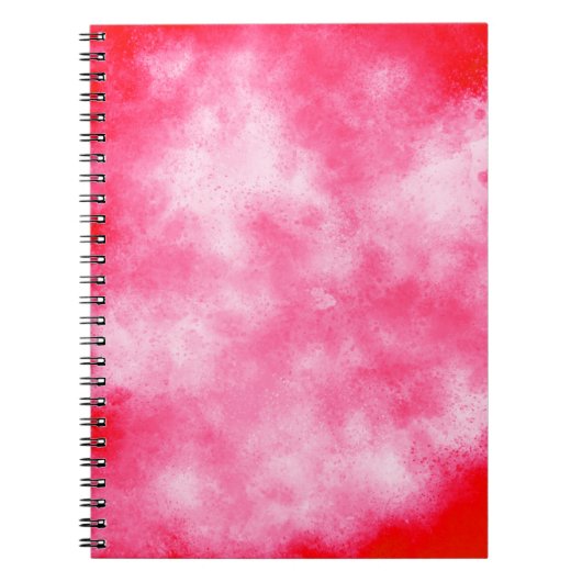 rosa Cloud-Effect-Notebook Notizblock (Vorderseite)