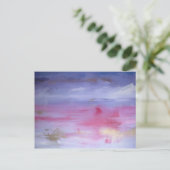 Rosa Cloud-Karte Postkarte (Stehend Vorderseite)