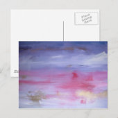 Rosa Cloud-Karte Postkarte (Vorne/Hinten)