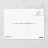 Rosa Cloud-Karte Postkarte (Rückseite)