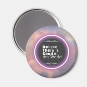 rosa Cloud Light Ring Message Magnet (Vorderseite/Rückseite)