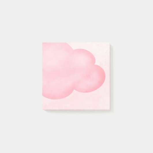 Rosa Cloud Post-it Klebezettel (Vorderseite)
