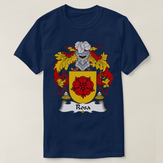 Rosa Coat of Arms Familienwappen T-Shirt (Design vorne)