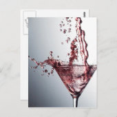 Rosa Cocktail 3 Postkarte (Vorne/Hinten)