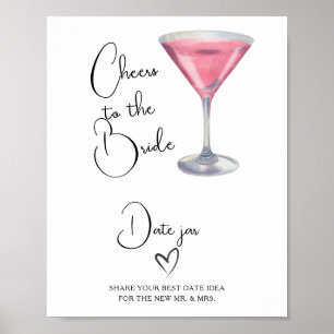 Rosa Cocktail-Junggesellinnenabschied Ideen für ei Poster