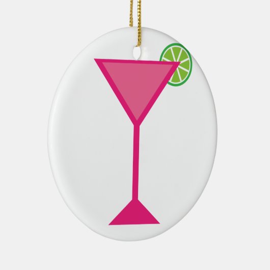 Rosa Cocktail mit Limonem Keramikornament (Rechts)