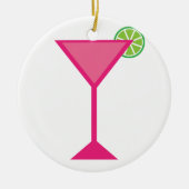 Rosa Cocktail mit Limonem Keramikornament (Vorne)