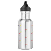 Rosa Cocktail mit Zitronenscheibe ohne metallische Edelstahlflasche (Rechts)