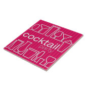 Rosa Cocktail Party Fliese (Seite)