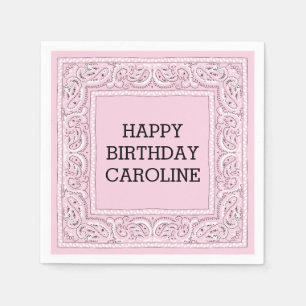 Rosa Cocktail-Serviette des Bandana-  Serviette