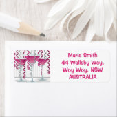 Rosa Cocktail und Band (Insitu)