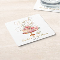 Rosa Cocktails und Cake Brautparty