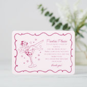 Rosa Cocktails und Cowgirls, bitte einfügen Begleitkarte (Stehend Vorderseite)