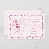 Rosa Cocktails und Cowgirls, bitte einfügen Begleitkarte (Vorne/Hinten)