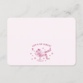 Rosa Cocktails und Cowgirls Fingerabdrücke einfüge Begleitkarte (Rückseite)