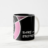 rosa Code des Bullauge QR Zweifarbige Tasse (VorderseiteRechts)