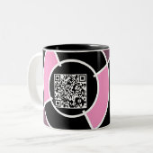 rosa Code des Bullauge QR Zweifarbige Tasse (Vorderseite Links)
