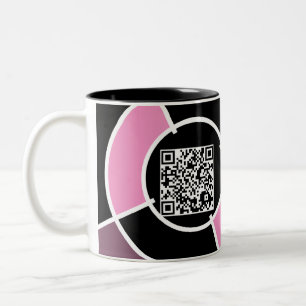 rosa Code des Bullauge QR Zweifarbige Tasse