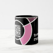 rosa Code des Bullauge QR Zweifarbige Tasse (Mittel)