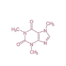 Rosa Coffein Molecule