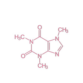 Rosa Coffein Molecule Zweifarbige Tasse
