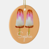 Rosa Cola popsicles Mädchen's theme Süßigkeiten Na Keramik Ornament (Rechts)