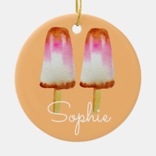 Rosa Cola popsicles Mädchen's theme Süßigkeiten Na Keramik Ornament