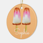 Rosa Cola popsicles Mädchen's theme Süßigkeiten Na Keramik Ornament (Links)