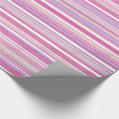 Rosa Combo Streifen Geschenkpapier (Ecke)