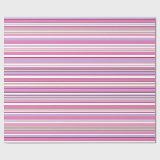 Rosa Combo Streifen Geschenkpapier (Flach)
