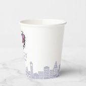 Rosa Comic Buch Superhero Geburtstag Pappbecher (Links)