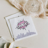 Rosa Comic Buch Superhero Geburtstag Serviette