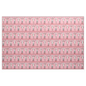 Rosa Comic Style Lovebird Roboter Gemusterte Stoff (Fat Quarter (45,7 x 55,9 cm))
