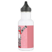Rosa Comic Style Vintage Valentintagroboter Trinkflasche (Rechts)