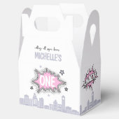 Rosa Comicen Buch Supergirl Gable Favor Box Geschenkschachtel (Geöffnet)