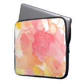 Rosa Computer-Mit Blumenkasten Laptopschutzhülle (Vorderseite Links)