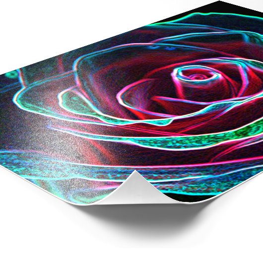 Rosa con efecto abstracto fotodruck (Ecke)