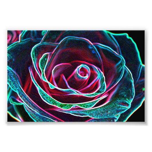 Rosa con efecto abstracto fotodruck (Vorne)