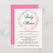 Rosa Confetti - Einladung der Babyparty-3x5 (Vorne/Hinten)