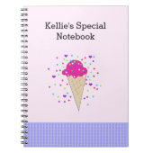 Rosa Confetti Eisdiele Notizblock (Vorderseite)