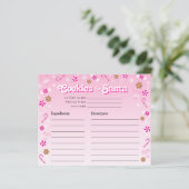 Rosa Cookies für die Santa Candy Cane Recipe Karte (Stehend Vorderseite)