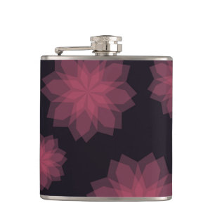 Rosa, cool, trendige, moderne Abstraktion der Blum Flachmann