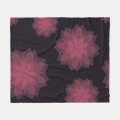 Rosa, cool, trendige, moderne Abstraktion der Blum Fleecedecke (Vorderseite (Horizontal))