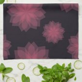 Rosa, cool, trendige, moderne Abstraktion der Blum Geschirrtuch (Gefaltet)