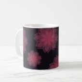 Rosa, cool, trendige, moderne Abstraktion der Blum Kaffeetasse (Vorderseite Links)