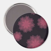 Rosa, cool, trendige, moderne Abstraktion der Blum Magnet (Vorderseite/Rückseite)