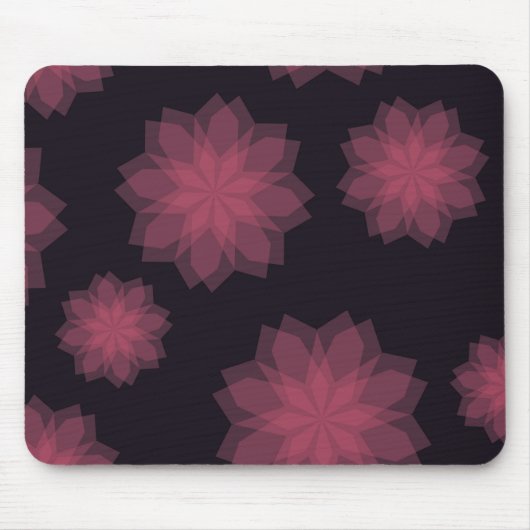 Rosa, cool, trendige, moderne Abstraktion der Blum Mousepad (Vorne)