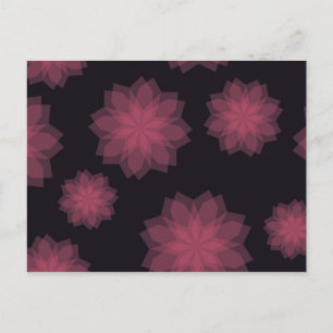 Rosa, cool, trendige, moderne Abstraktion der Blum Postkarte